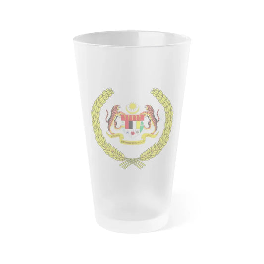 Arms of the Yang di-Pertuan Agong of Malaysia - Frosted Pint Glass 16oz Default Title - Go Mug Yourself