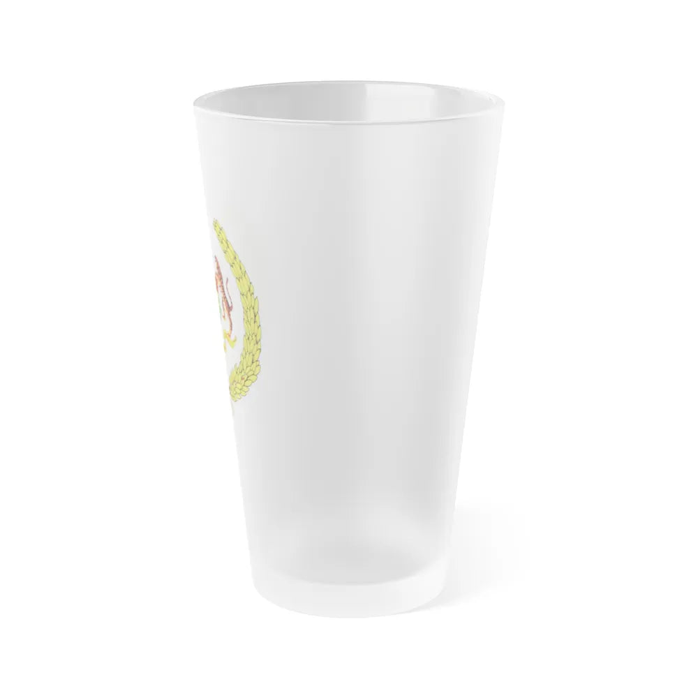 Arms of the Yang di-Pertuan Agong of Malaysia - Frosted Pint Glass 16oz-Go Mug Yourself