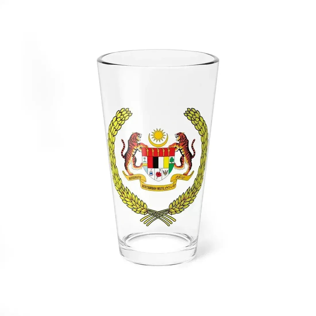 Arms of the Yang di-Pertuan Agong of Malaysia - Pint Glass 16oz - Go Mug Yourself