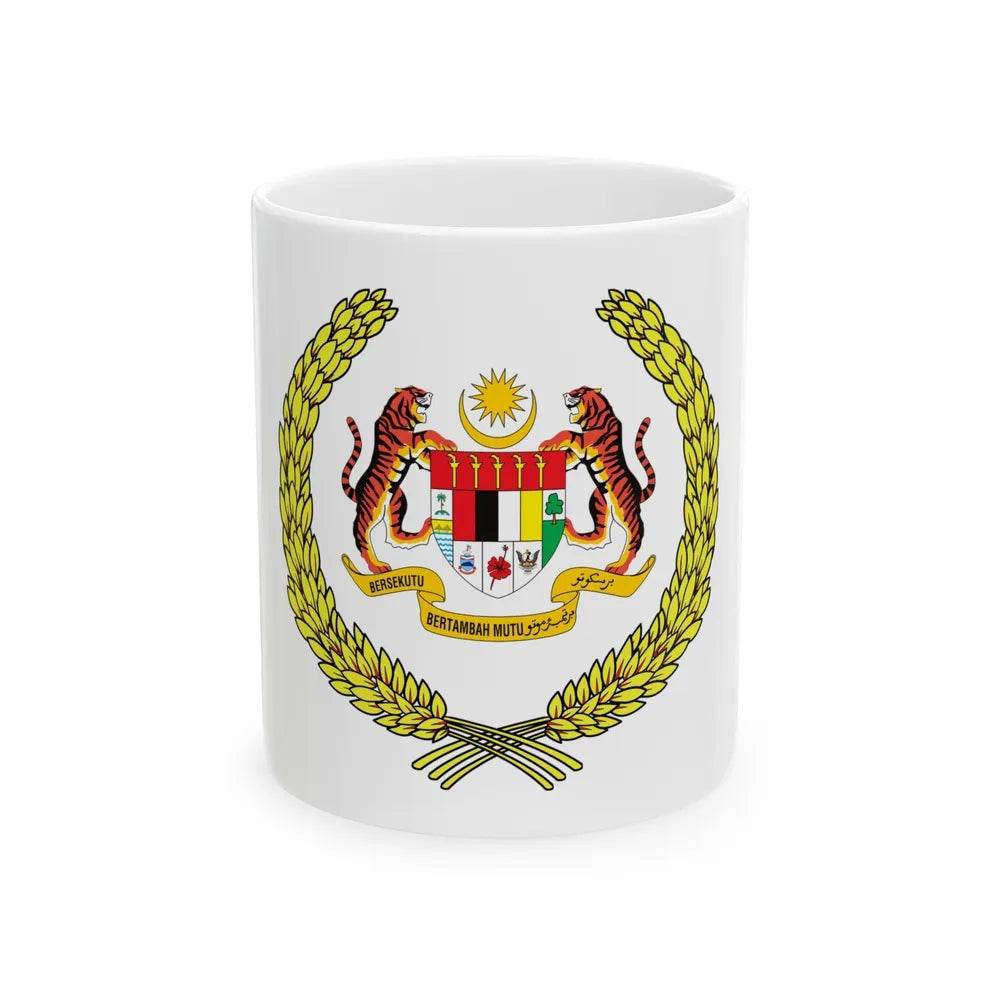 Arms of the Yang di-Pertuan Agong of Malaysia - White Coffee Mug-11oz-Go Mug Yourself