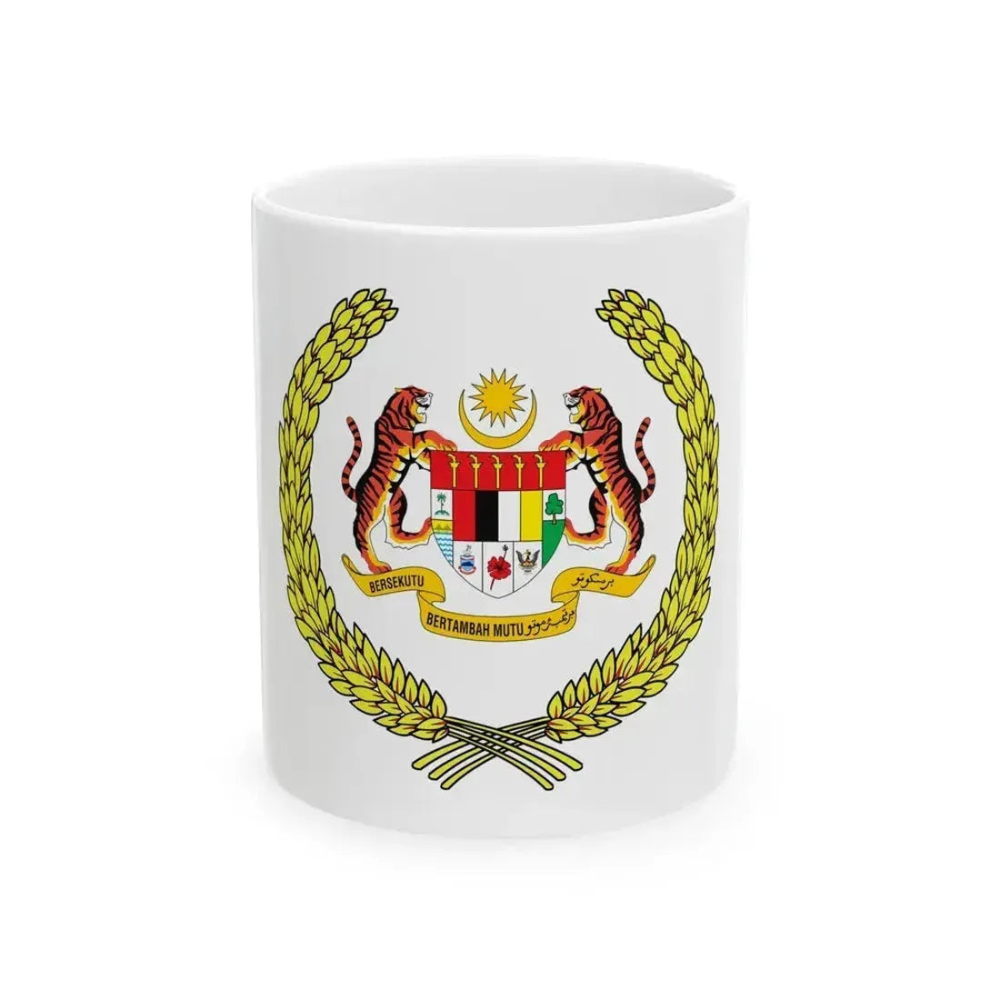 Arms of the Yang di-Pertuan Agong of Malaysia - White Coffee Mug 11oz - Go Mug Yourself