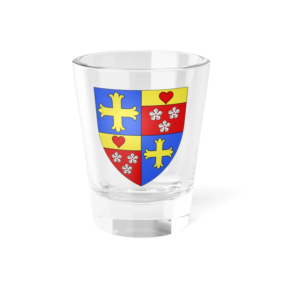 Arms of Ward-Hamilton (Ireland) (Coat of Arms) Shot Glass 1.5oz 1.5oz - Go Mug Yourself