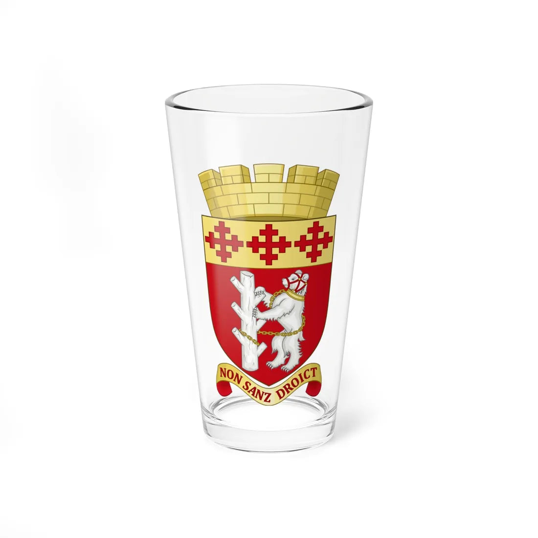 Arms of Warwickshire County Council (England) (Coat of Arms) Pint Glass 16oz 16oz - Go Mug Yourself