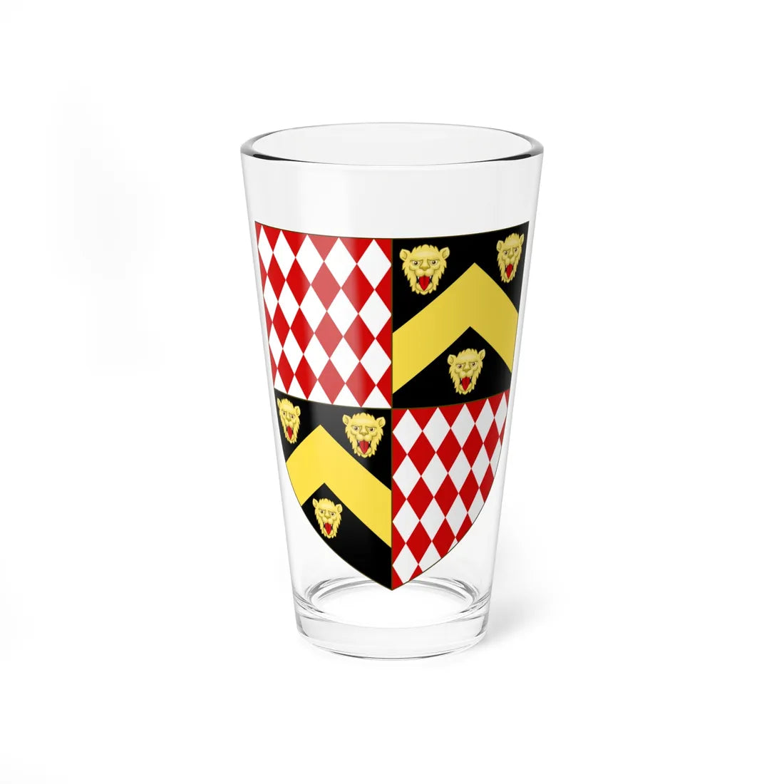 Arms of Wentworth-Fitzwilliam (England) (Coat of Arms) Pint Glass 16oz 16oz - Go Mug Yourself