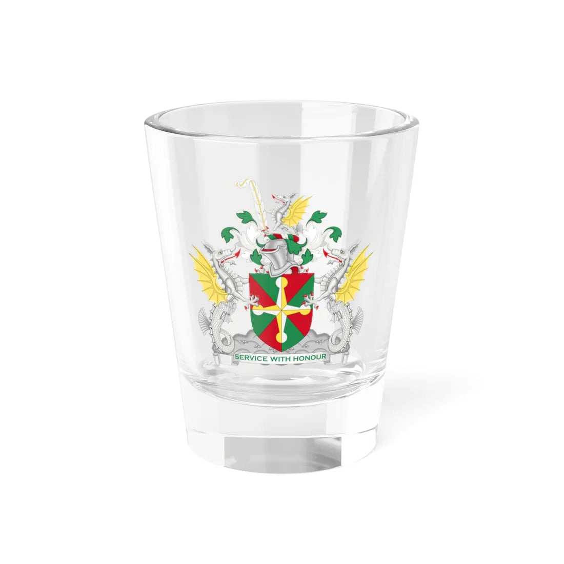 Arms of West Dorset District Council (England) (Coat of Arms) Shot Glass 1.5oz 1.5oz - Go Mug Yourself