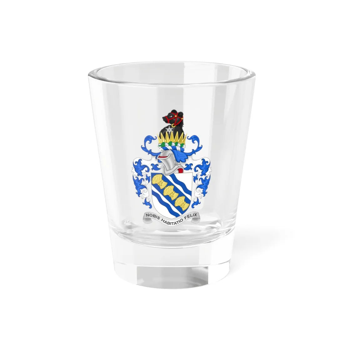 Arms of Wilmslow Town Council (United Kingdom) (Coat of Arms) Shot Glass 1.5oz 1.5oz - Go Mug Yourself