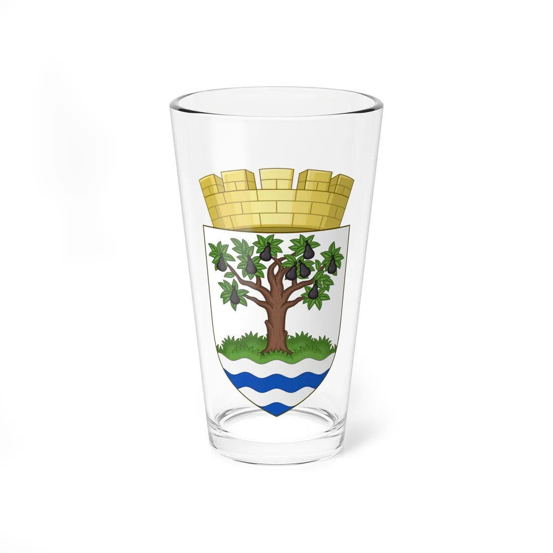 Arms of Worcestershire County Council (England) (Coat of Arms) Pint Glass 16oz 16oz - Go Mug Yourself