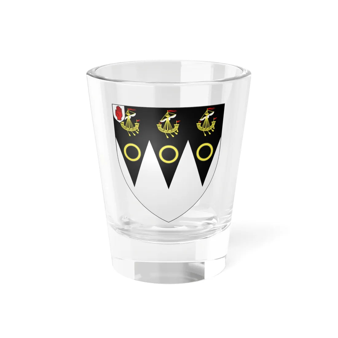 Arms of Young baronets of Partick (Scotland) (Coat of Arms) Shot Glass 1.5oz 1.5oz - Go Mug Yourself