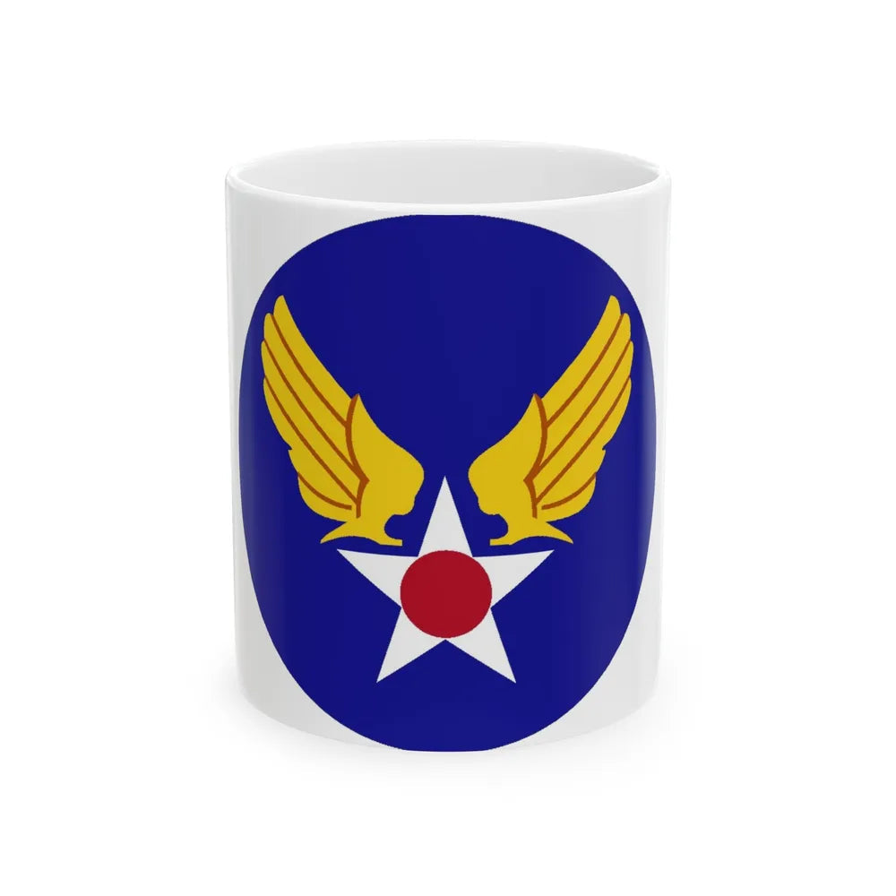 Army Air Forces Historical Insignia (U.S. Air Force) White Coffee Mug-11oz-Go Mug Yourself