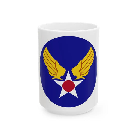 Army Air Forces Historical Insignia (U.S. Air Force) White Coffee Mug-15oz-Go Mug Yourself