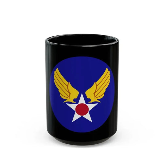 Army Air Forces Historical Insignia (U.S. Air Force) Black Coffee Mug 15oz - Go Mug Yourself
