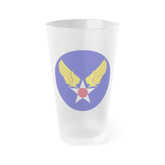 Army Air Forces Historical Insignia (U.S. Air Force) Frosted Pint Glass 16oz Default Title - Go Mug Yourself