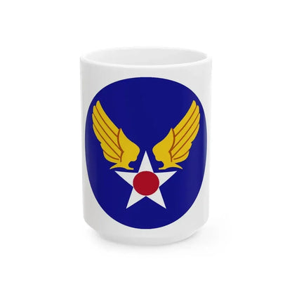 Army Air Forces Historical Insignia (U.S. Air Force) White Coffee Mug 15oz - Go Mug Yourself