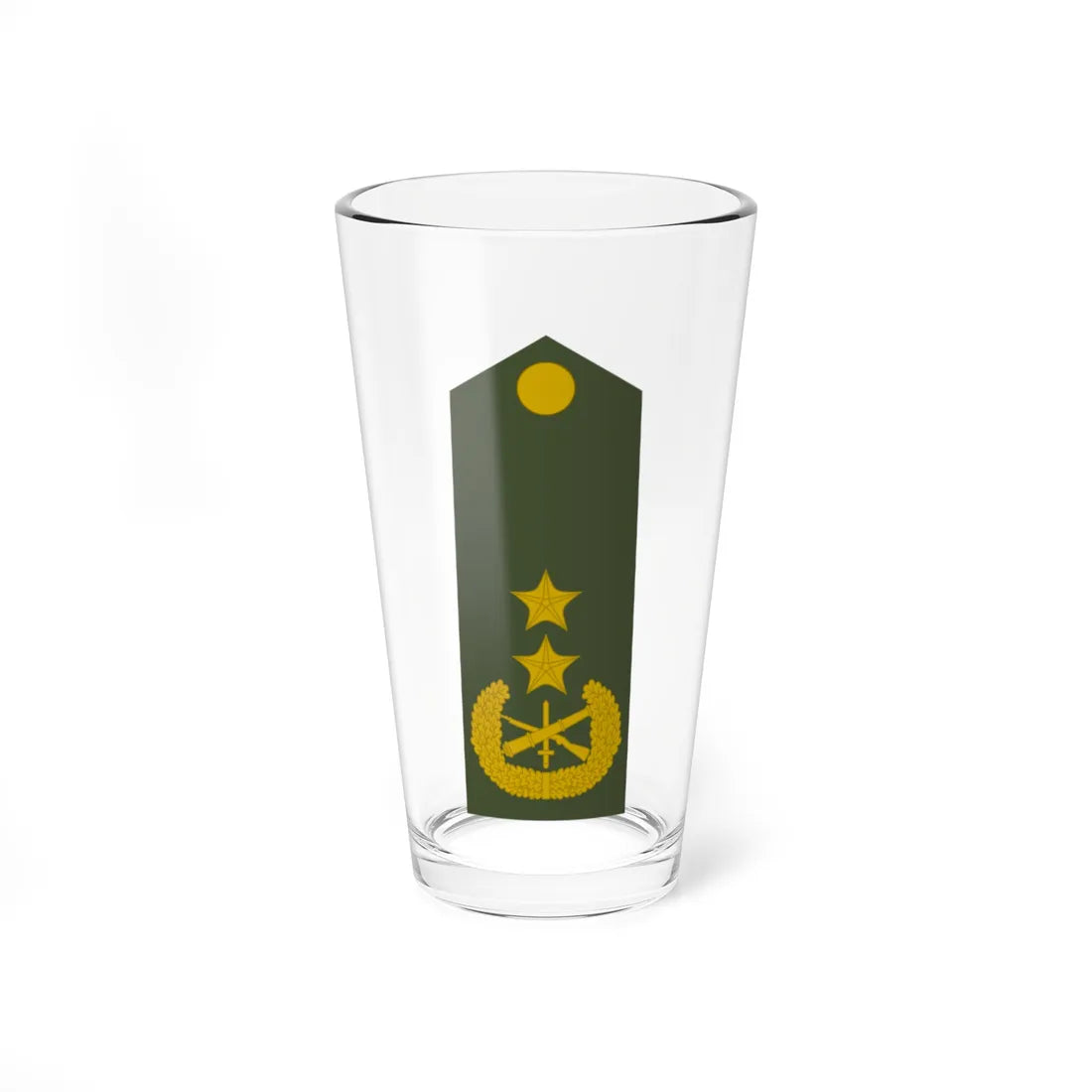 Army ALB  OF 07 (Albania) (Military Rank) Pint Glass 16oz 16oz - Go Mug Yourself