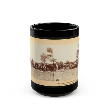 Army Blacksmith And Forge, Antietam, Sept., 1862 (U.S. Civil War) Black Coffee Mug-15oz-Go Mug Yourself