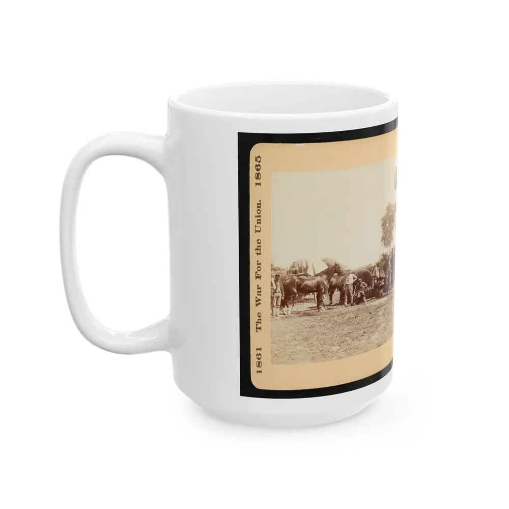 Army Blacksmith And Forge, Antietam, Sept., 1862 (U.S. Civil War) White Coffee Mug-Go Mug Yourself