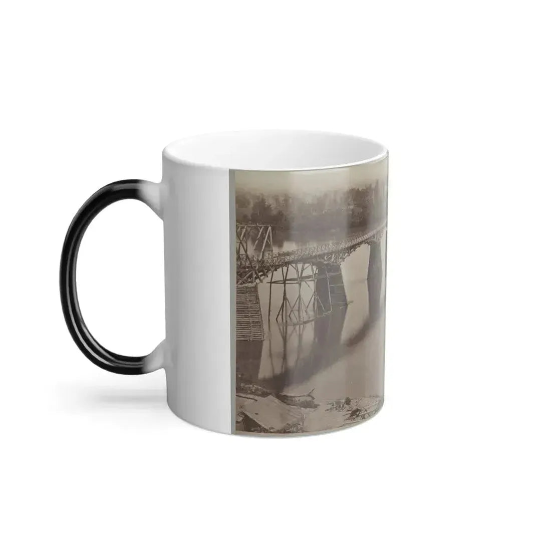 Army Bridge Across the Tennessee River at Chattanooga, L8121 (U.S. Civil War) Color Changing Coffee Mug 11oz - Go Mug Yourself