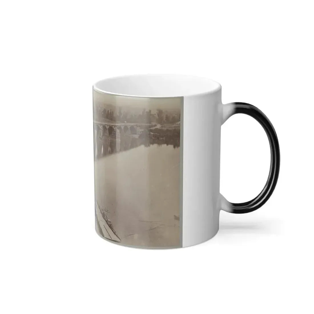 Army Bridge Across the Tennessee River at Chattanooga, L8121 (U.S. Civil War) Color Changing Coffee Mug 11oz - Go Mug Yourself