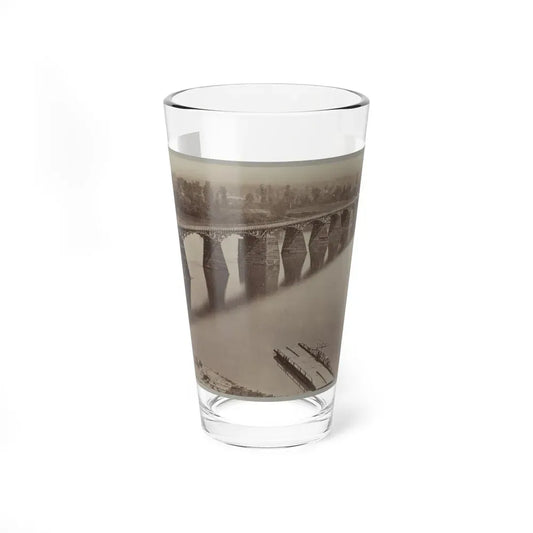 Army Bridge Across The Tennessee River At Chattanooga, L8121 (U.S. Civil War) Pint Glass 16oz 16oz - Go Mug Yourself