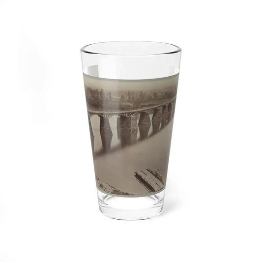 Army Bridge Across The Tennessee River At Chattanooga, L8121 (U.S. Civil War) Pint Glass 16oz 16oz - Go Mug Yourself