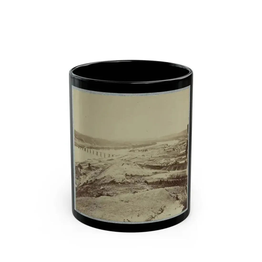 Army Bridge, Chattanooga, 1864(2) (U.S. Civil War) Black Coffee Mug 11oz - Go Mug Yourself