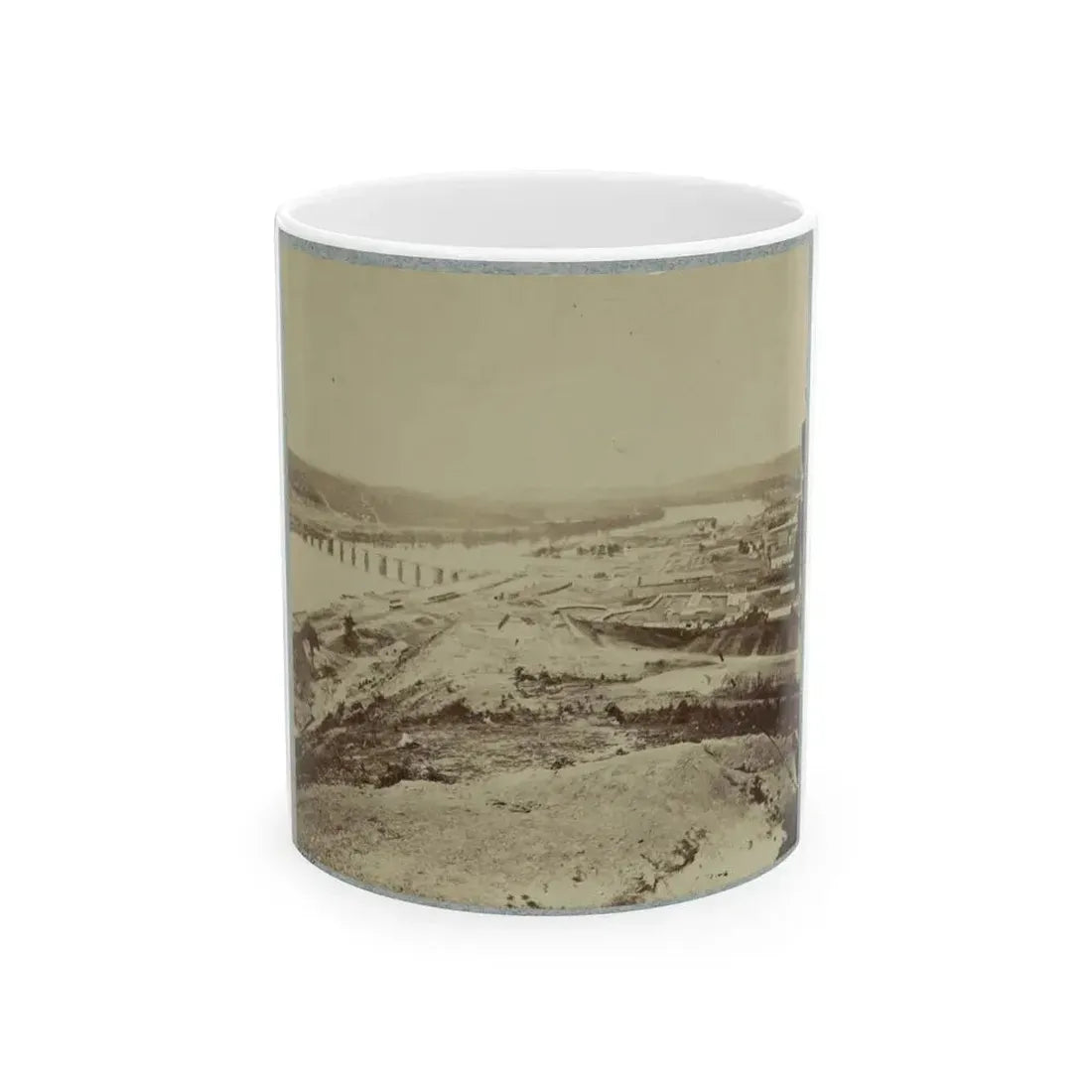Army Bridge, Chattanooga, 1864(2) (U.S. Civil War) White Coffee Mug 11oz - Go Mug Yourself