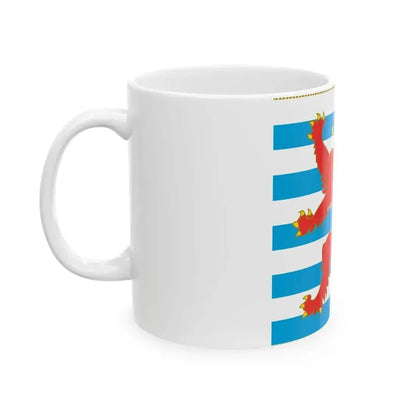 Army Colours of Luxembourg Obverse (Luxembourg) White Coffee Mug - Go Mug Yourself