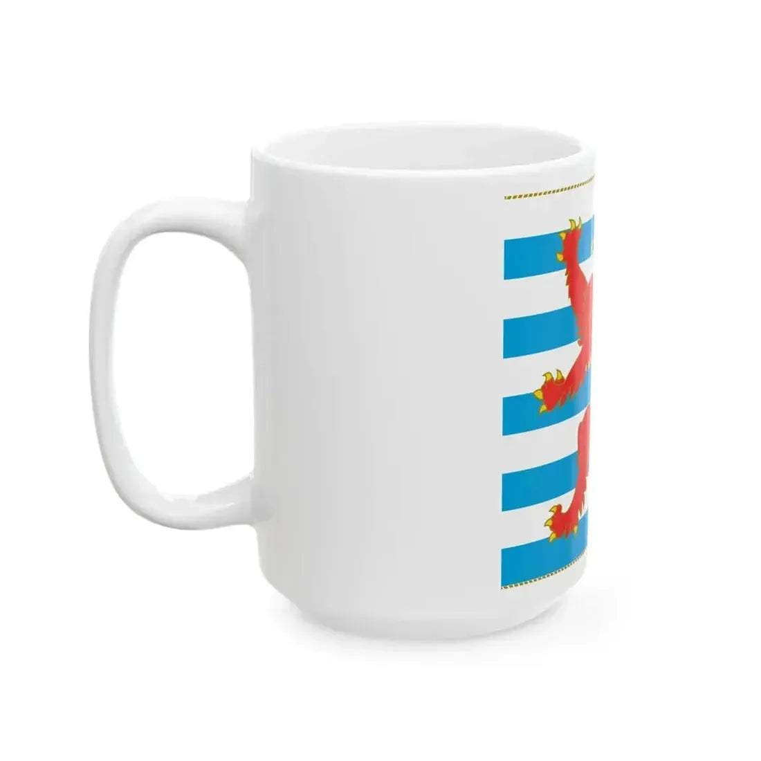 Army Colours of Luxembourg Obverse (Luxembourg) White Coffee Mug - Go Mug Yourself