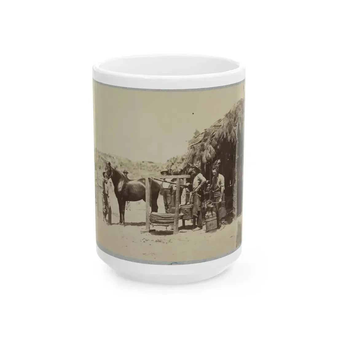 Army Forge In Front Of Petersburg, Va. (U.S. Civil War) White Coffee Mug 15oz - Go Mug Yourself