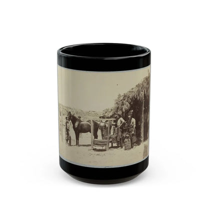 Army Forge In Front Of Petersburg, Va. (U.S. Civil War) Black Coffee Mug-15oz-Go Mug Yourself