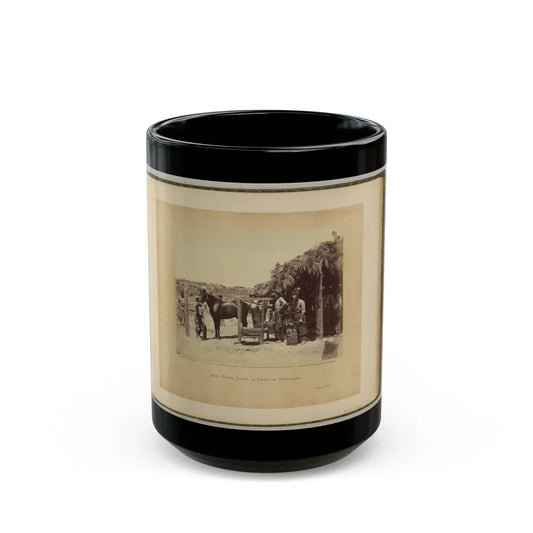 Army Forge Scene, In Front Of Petersburg (U.S. Civil War) Black Coffee Mug-15oz-Go Mug Yourself