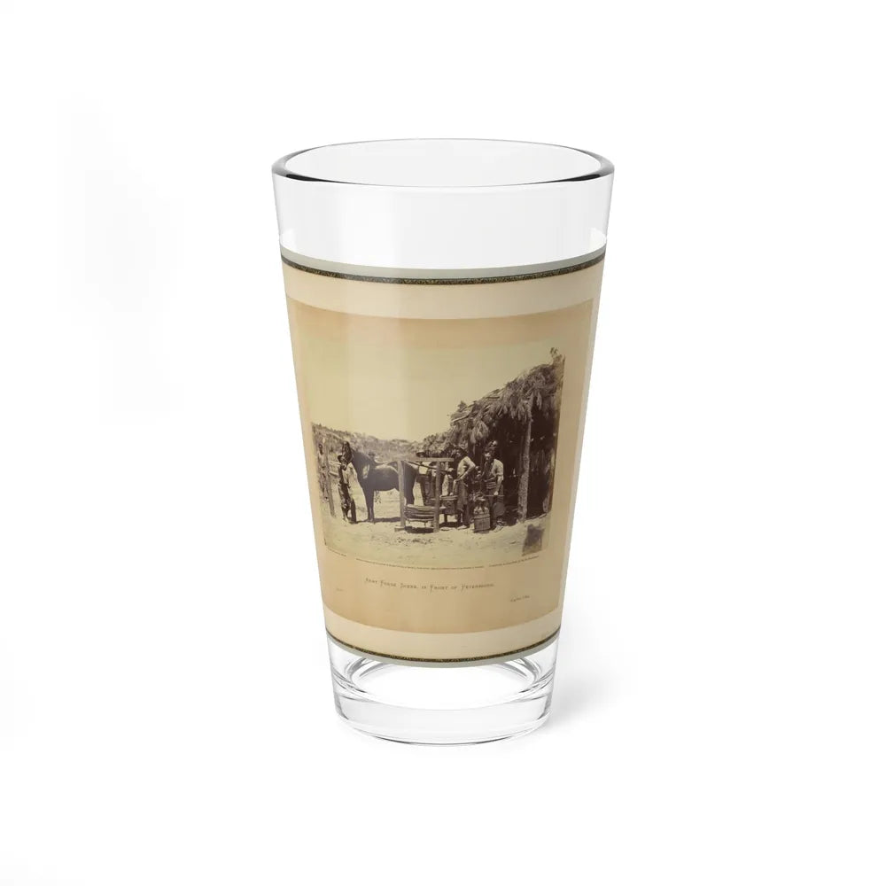 Army Forge Scene, In Front Of Petersburg (U.S. Civil War) Pint Glass 16oz-16oz-Go Mug Yourself