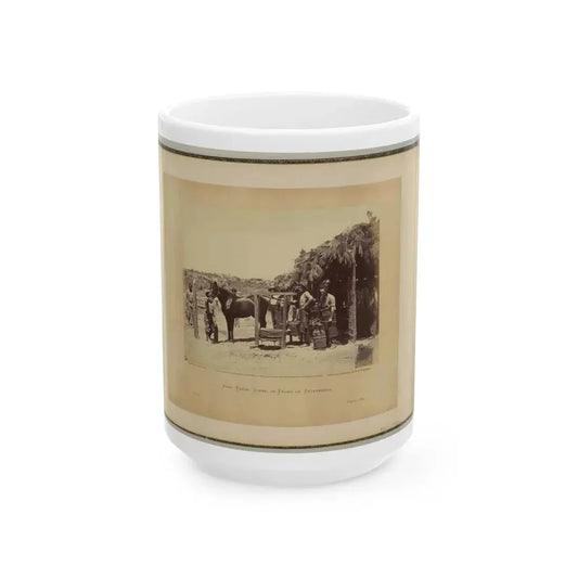 Army Forge Scene, In Front Of Petersburg (U.S. Civil War) White Coffee Mug 15oz - Go Mug Yourself