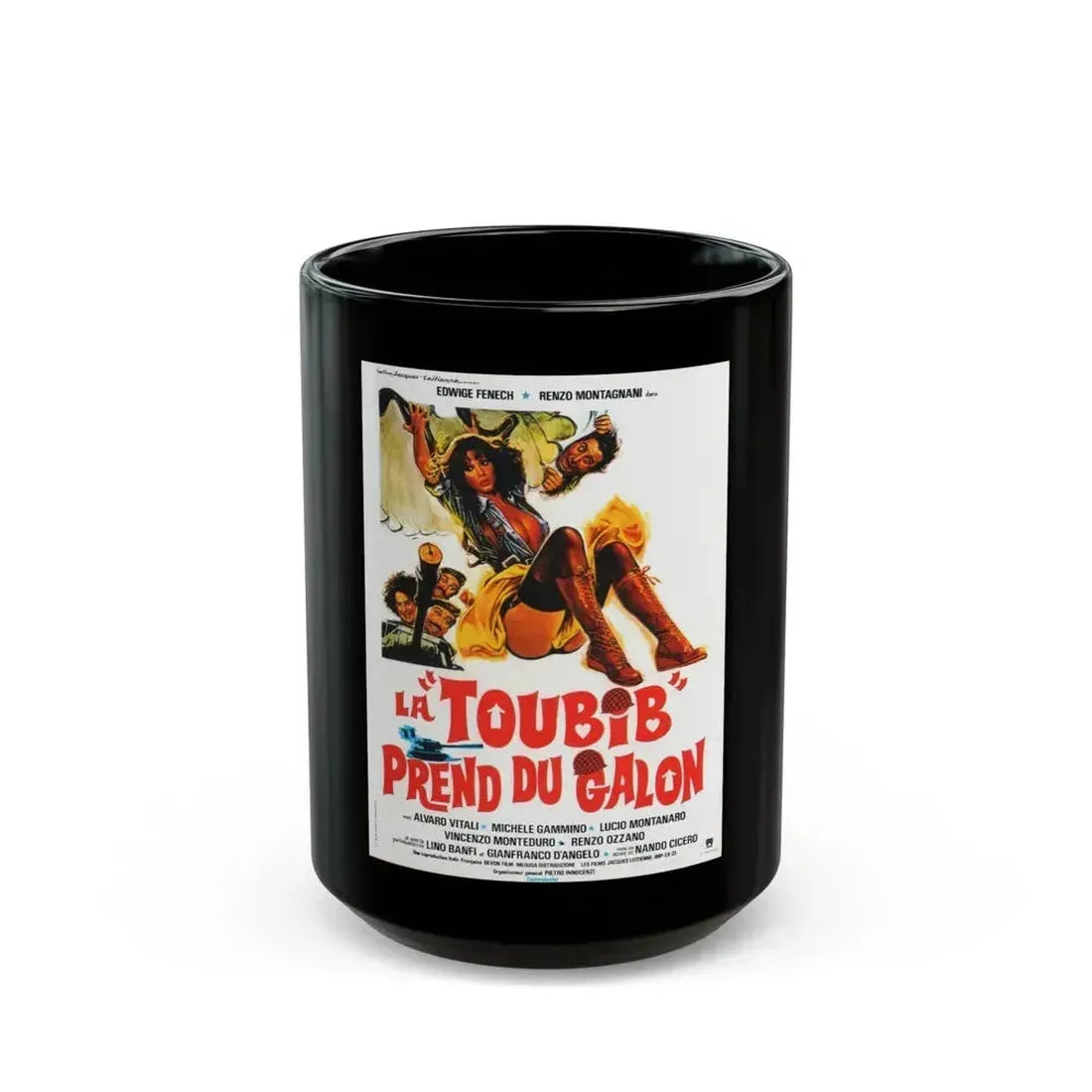 ARMY NURSE ON GREAT MANEUVERS 1978 Movie Poster - Black Coffee Mug - Go Mug Yourself