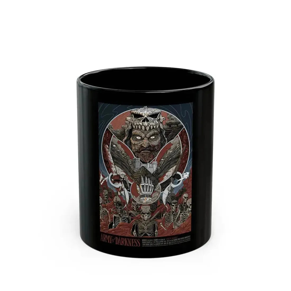 ARMY OF DARKNESS (ALAMO DRAFTHOUSE) 1992 Movie Poster - Black Coffee Mug 11oz - Go Mug Yourself