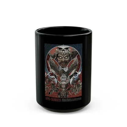ARMY OF DARKNESS (ALAMO DRAFTHOUSE) 1992 Movie Poster - Black Coffee Mug 15oz - Go Mug Yourself