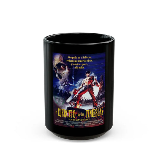 ARMY OF DARKNESS (SPAIN) 1992 Movie Poster - Black Coffee Mug-15oz-Go Mug Yourself