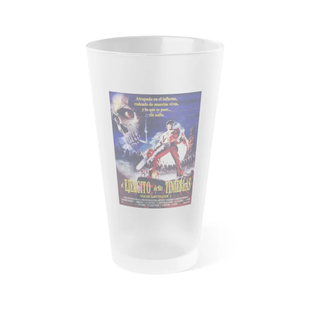 ARMY OF DARKNESS (SPAIN) 1992 Movie Poster - Frosted Pint Glass 16oz-Go Mug Yourself