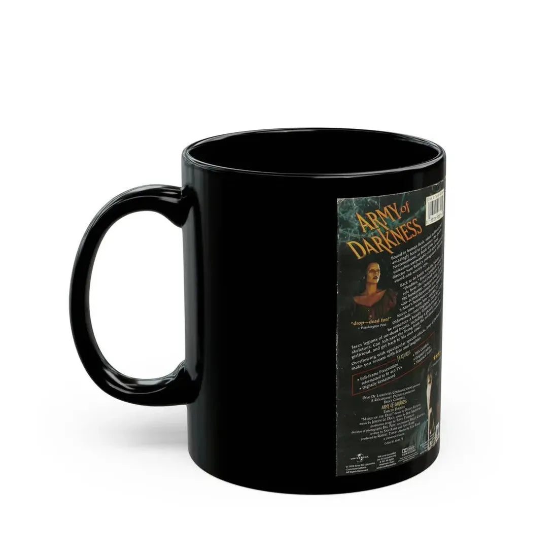 ARMY OF DARKNESS (VHS COVER) - Black Coffee Mug - Go Mug Yourself