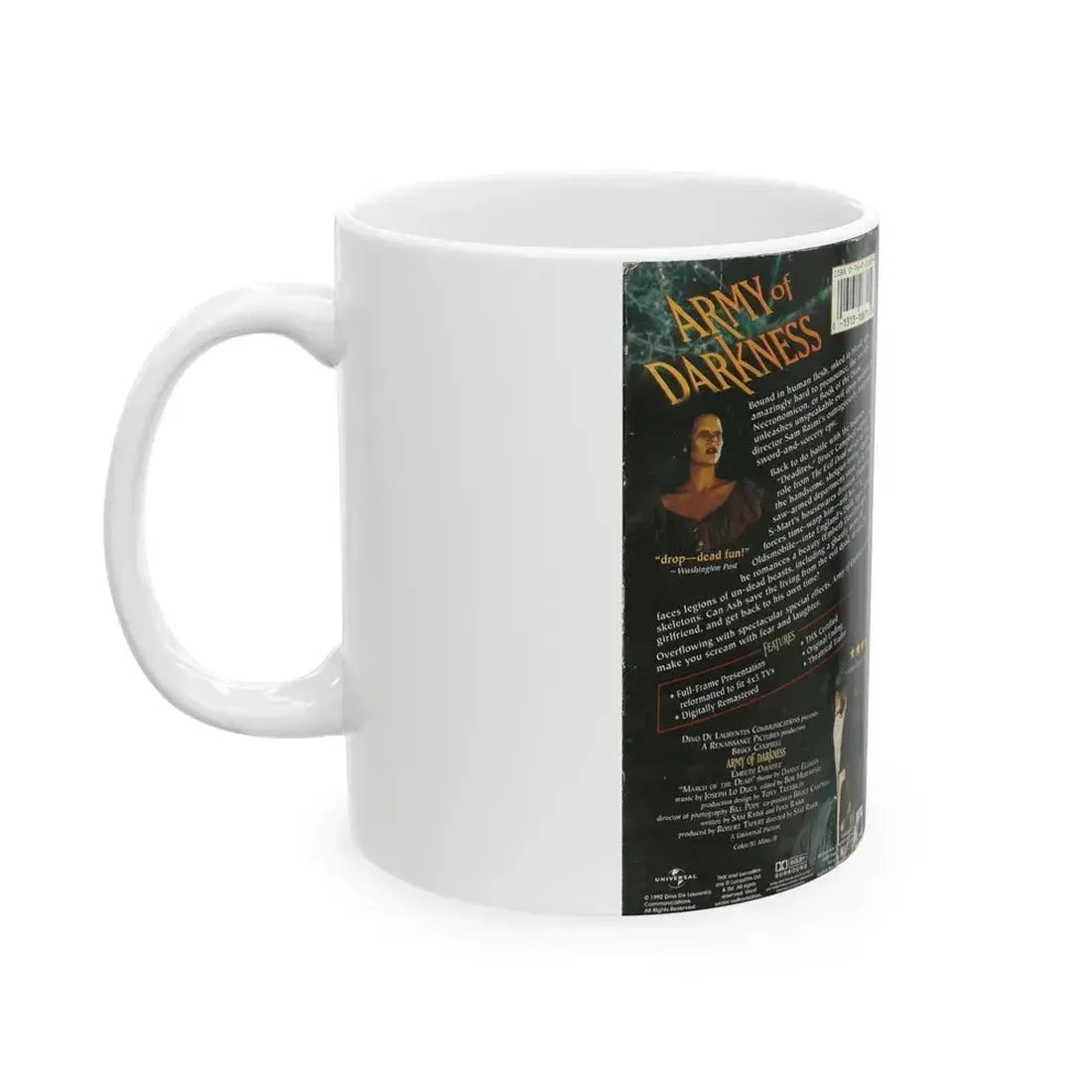 ARMY OF DARKNESS (VHS COVER) - White Coffee Mug - Go Mug Yourself