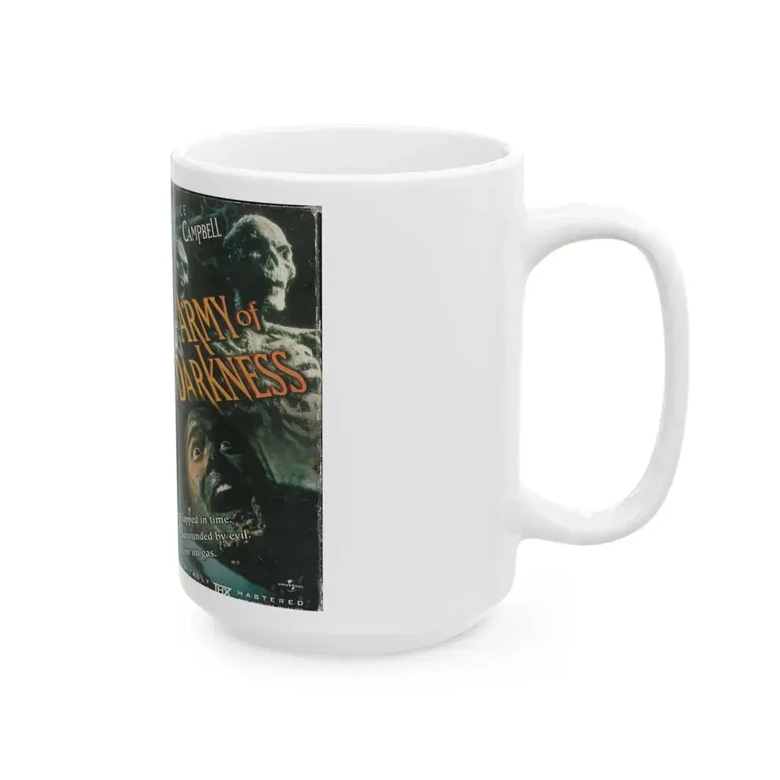 ARMY OF DARKNESS (VHS COVER) - White Coffee Mug - Go Mug Yourself