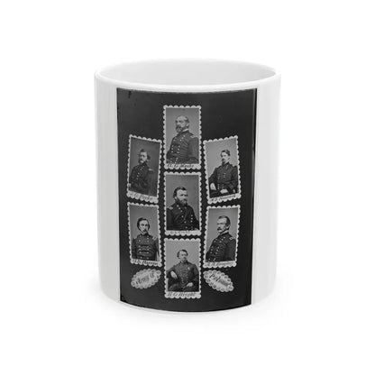 Army Of Potomac  J.C. Parke, C.G. Meade, W.S. Hancock, G.K. Warren, U.S. Grant, A.A. Humphrey, And H.C. Wright 001 (U.S. Civil War) White Coffee Mug 11oz - Go Mug Yourself
