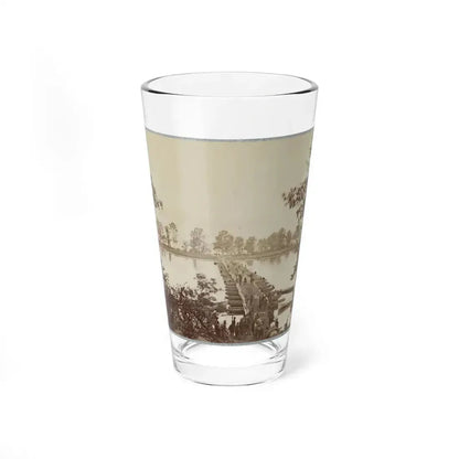 Army Of The James, Pontoon Bridges Across James River At Deep Bottom And Varina 001 (U.S. Civil War) Pint Glass 16oz 16oz - Go Mug Yourself