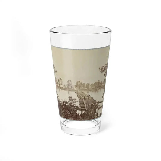 Army Of The James, Pontoon Bridges Across James River At Deep Bottom And Varina 001 (U.S. Civil War) Pint Glass 16oz 16oz - Go Mug Yourself