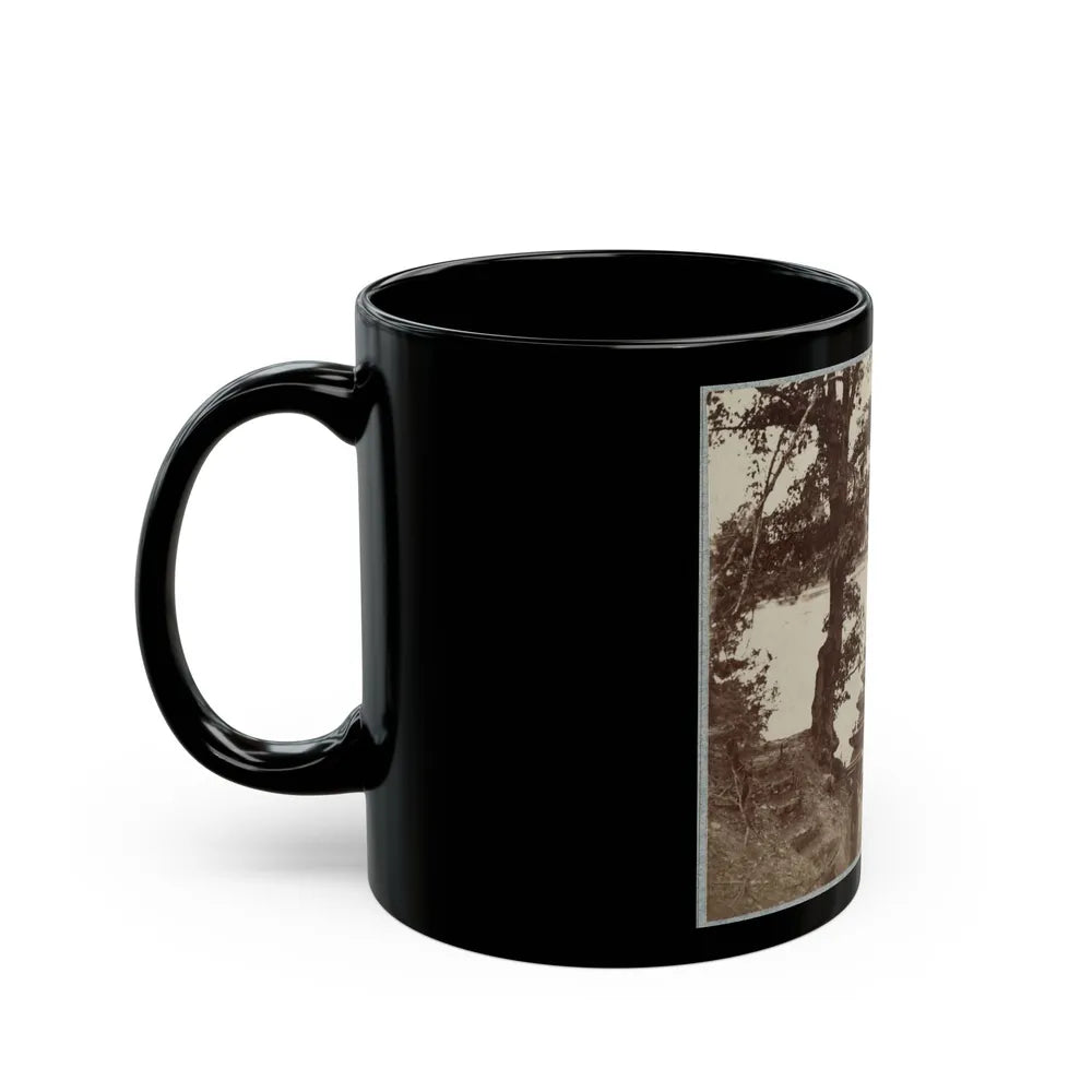 Army Of The James, Pontoon Bridges Across James River At Deep Bottom And Varina 002 (1) (U.S. Civil War) Black Coffee Mug-Go Mug Yourself