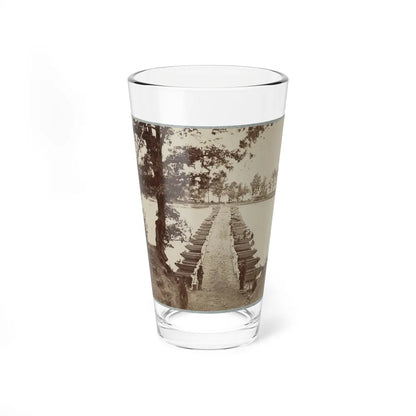 Army Of The James, Pontoon Bridges Across James River At Deep Bottom And Varina 002 (1) (U.S. Civil War) Pint Glass 16oz-16oz-Go Mug Yourself