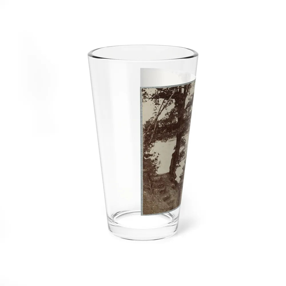 Army Of The James, Pontoon Bridges Across James River At Deep Bottom And Varina 002 (1) (U.S. Civil War) Pint Glass 16oz-Go Mug Yourself