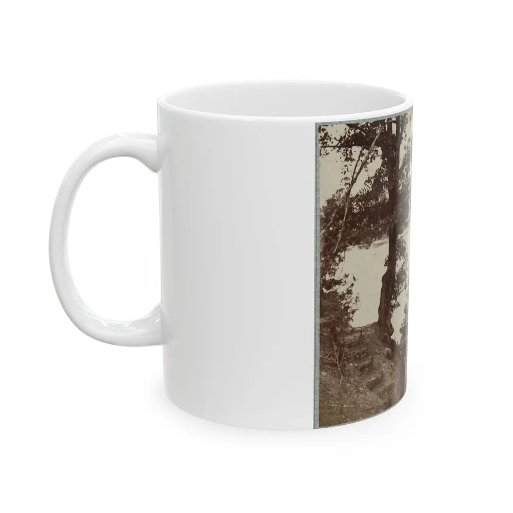 Army Of The James, Pontoon Bridges Across James River At Deep Bottom And Varina 002 (1) (U.S. Civil War) White Coffee Mug-Go Mug Yourself