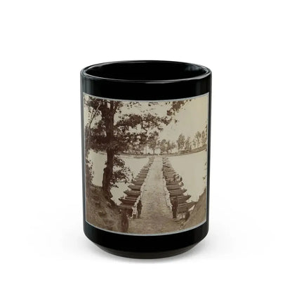 Army Of The James, Pontoon Bridges Across James River At Deep Bottom And Varina 002 (1) (U.S. Civil War) Black Coffee Mug 15oz - Go Mug Yourself