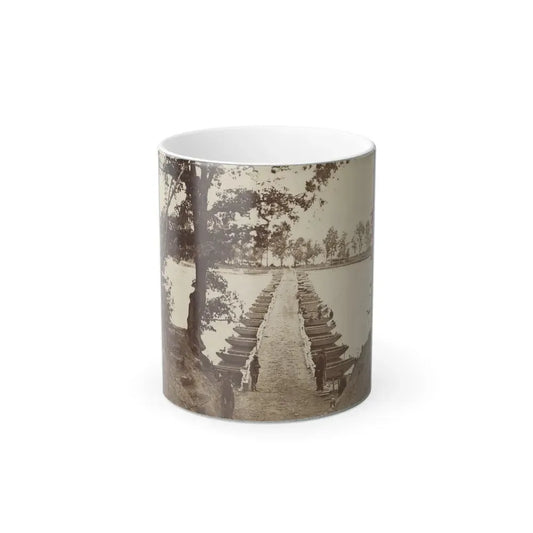 Army of the James, Pontoon Bridges Across James River at Deep Bottom and Varina 002 (1) (U.S. Civil War) Color Changing Coffee Mug 11oz Default Title 11oz - Go Mug Yourself